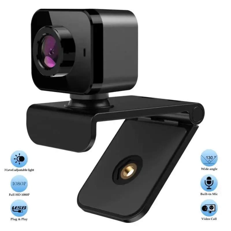 Accessoires webcam Full HD 1080p Wew Camera Autofocus avec microphone USB Cam pour ordinateur portable PC Bureau YouTube WebCamera