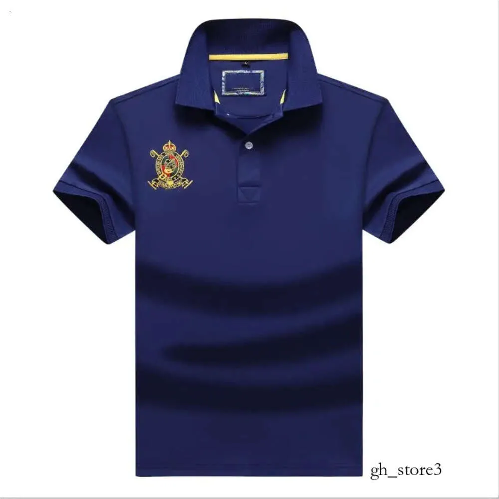 Polo Pony T-shirt 2022 Nieuw patroon Big Pony Polo Men's Solid Color T-Shirt Classic 3# en Leisure Short Sleeve Big Horse 924