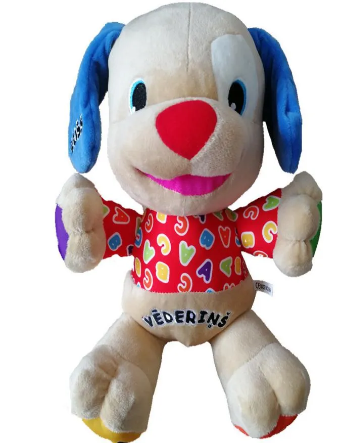 Latvian Language Speaking Toy Baby Musical Puppy Doll Infant Plush Dog Singing Toys LJ2011285764255