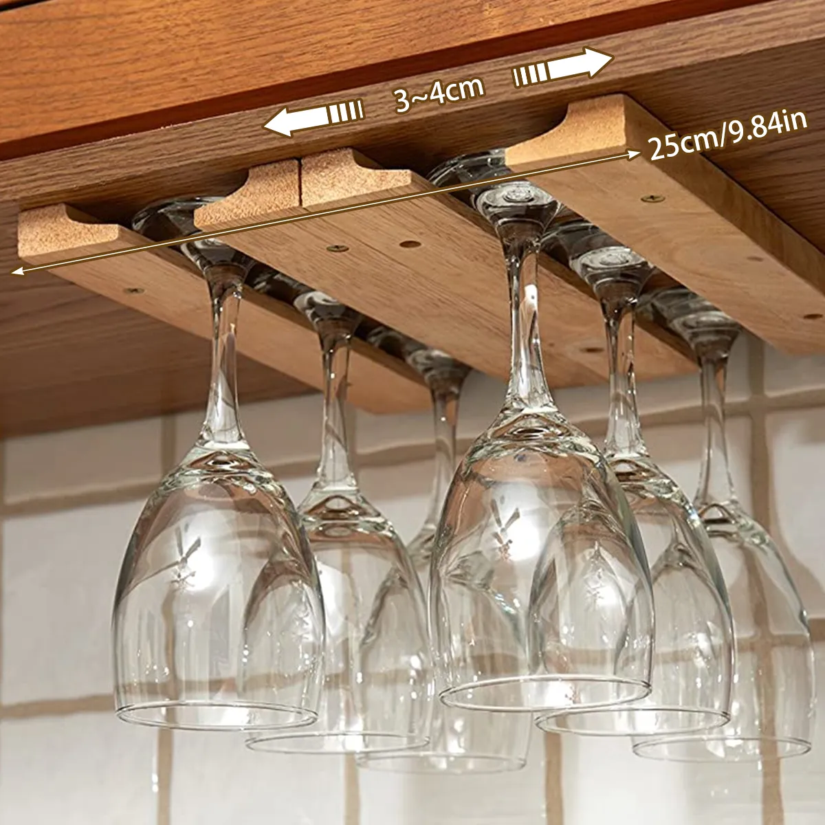 NOUVEAU PREST DE VERRE DE VIN EN BOIS SOULEUR DE VERRE DE 11 POUCURS BOIS PROSIBLE PROSDIER VERE MONTÉ MONTÉ MONTANT RACK-STOCKET STOCKET STOCKET