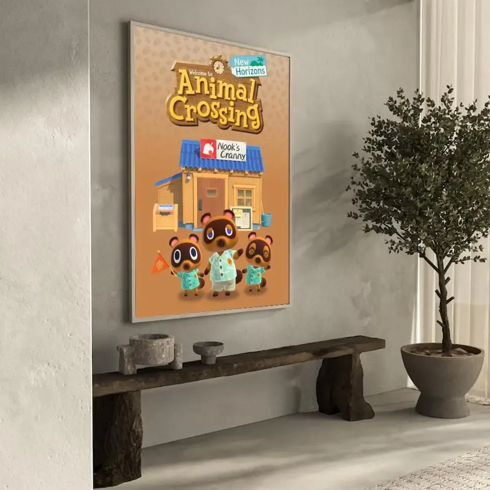 A-Animal Classic C-Crossing Poster Sticky Posters Retro Kraft Paper Sticker Diy Room Bar Cafe審美的なアートウォールペインティング