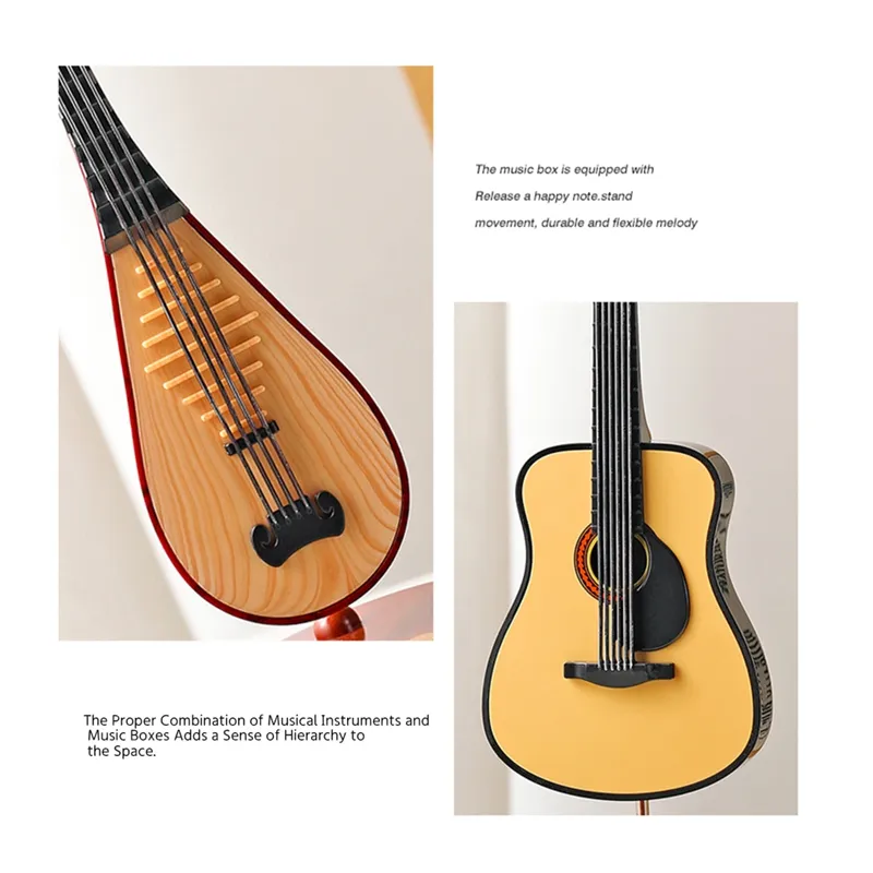 Chińskie lute muzyki klasyczne Klasyczne pudełko muzyczne obrotowe bazowe instrument miniaturowy prezent artywacyjny