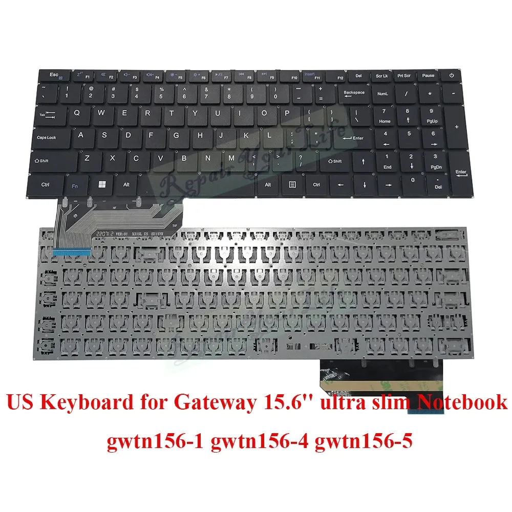 Klawiatury klawiatury US Gateway 15.6 '' Ultra Slim Notebook GWTN1561 GWTN1564/4BK GWTN1565 GWTN1565BL/5PR/5BK GWTN1564BL/4GR/4PR/4PRY