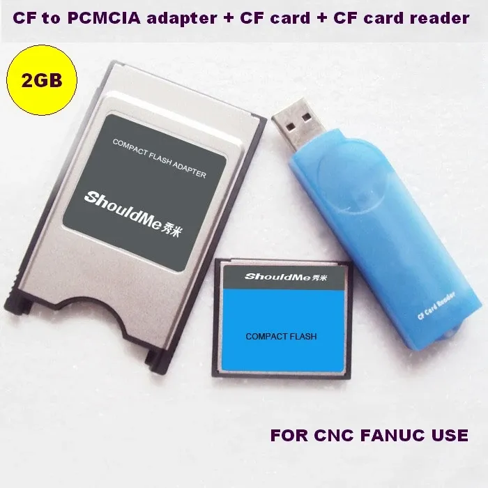 Lectores CF Card 2GB a PCMCIA El adaptador de tarjeta y CF Card Reader 3 en 1 Combo para el uso de la memoria FanUC de la industria