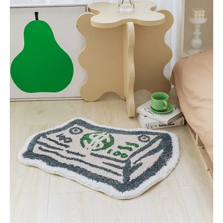 Coins Area Rug Gold Coin Tufted Area Rug - Soft Fur Carpet for Bedroom, Living Room ...
