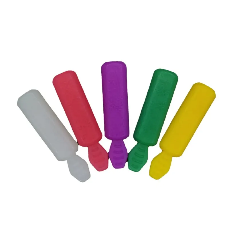 5 couleurs pack de dents en silicone bâton morsure de mordon de fruits à saveur de fruits Boîtes Chewie 2 pcs orthodontiques maillettes