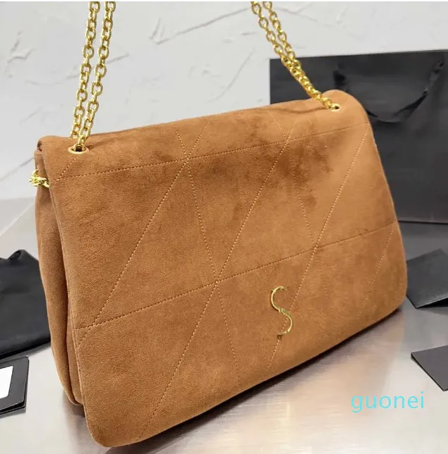 Luxurys Velvet Bags Women Cross Body Shoulder Classic Leather Gold Metal Hardware Chain designer bag Tote Messenger Handbags