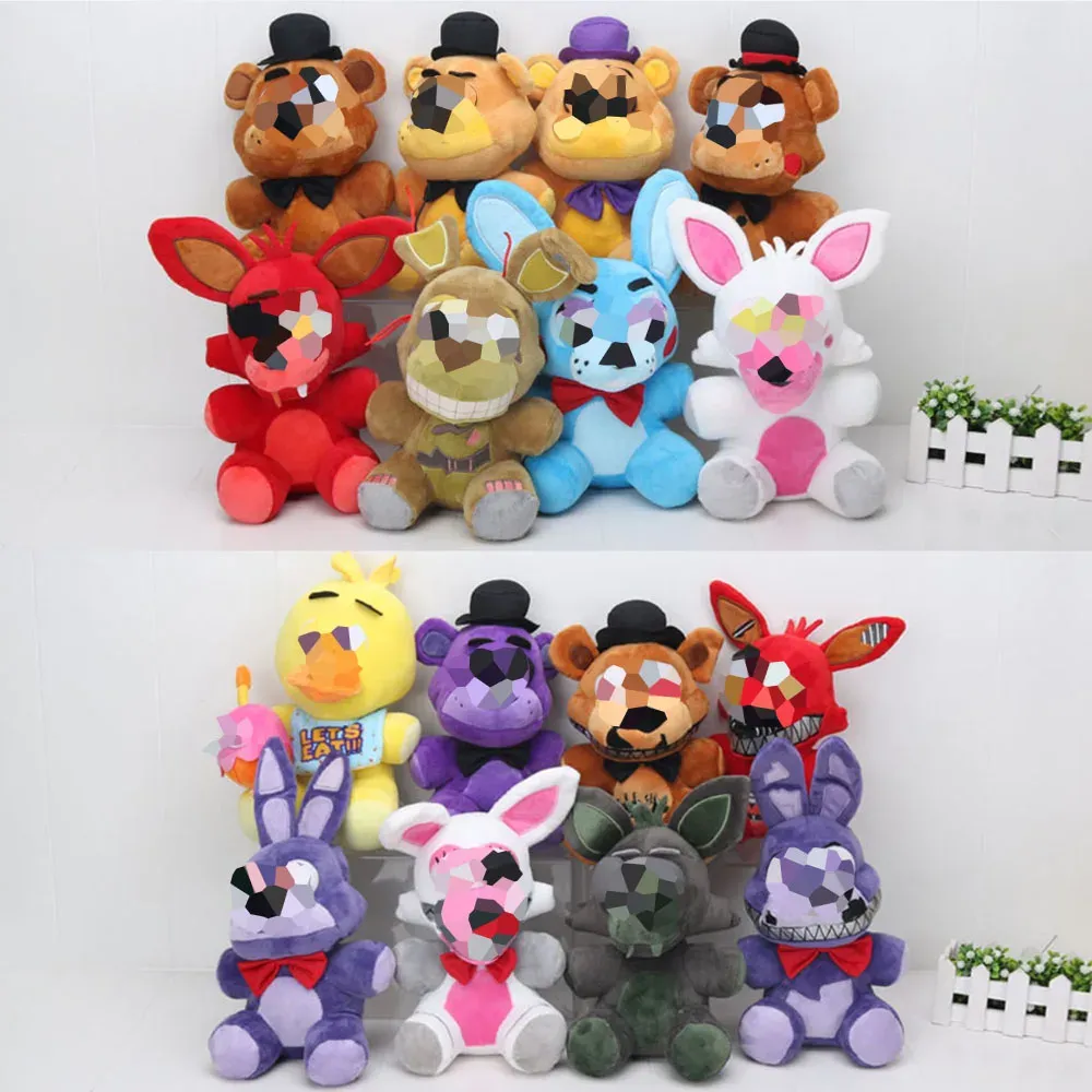 Cute Animals Plush Dolls: 18 Mangle Foxy Bonnie Chica Nightmare