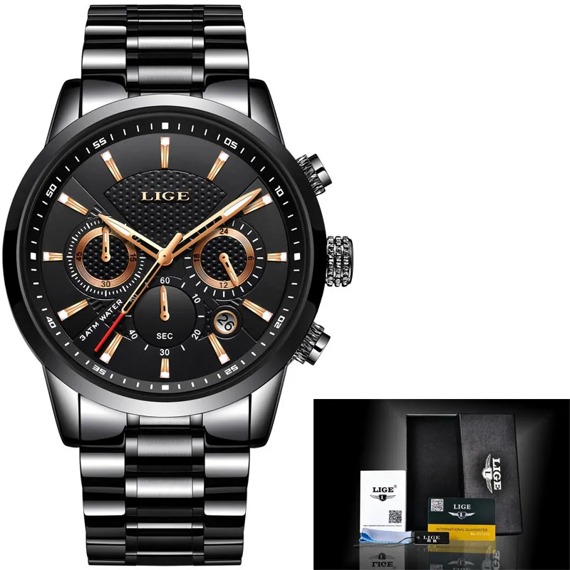 Mens Sport quartz Watch Waterproof steel strap eyes Multi-function watch Business high quality watch E3