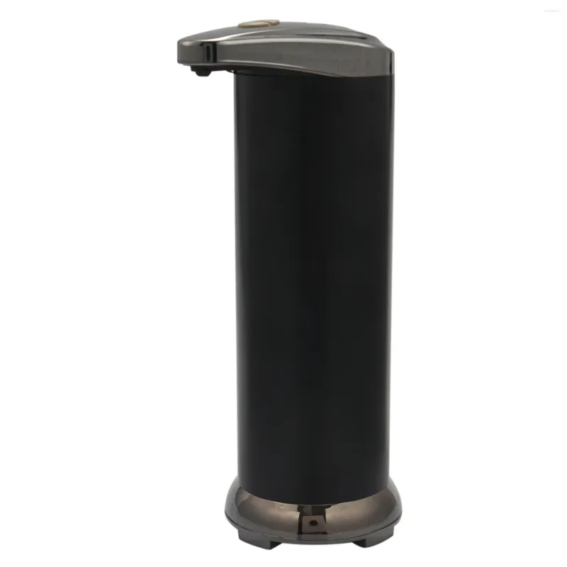 Dispensador de sabão líquido sem toque automático equipado com sensor de movimento infravermelho de aço inoxidável preto