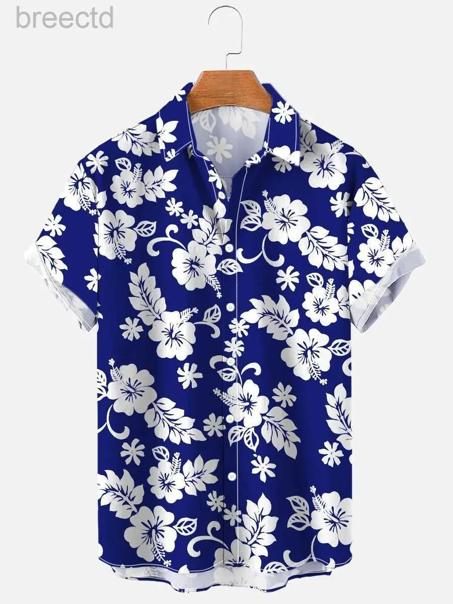 Herren lässige Shirts neue hawaiianische stilvolle Ments Luxus lässig Casual Blumenhemden gedruckt 3D Kurzarm Plus Größe Harajuku Rockabilly Anime Maccabi 240409