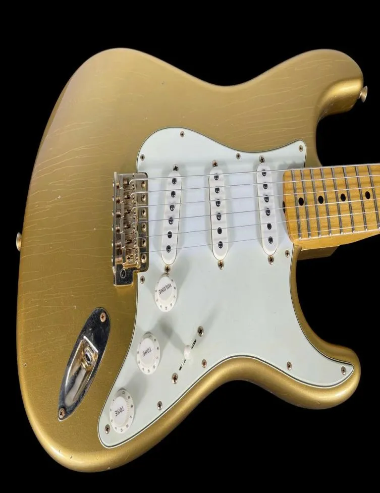 ST 1962 Custom Shop62 Strat Journeyman Aged Aztec Gold Electric Guitar9986753