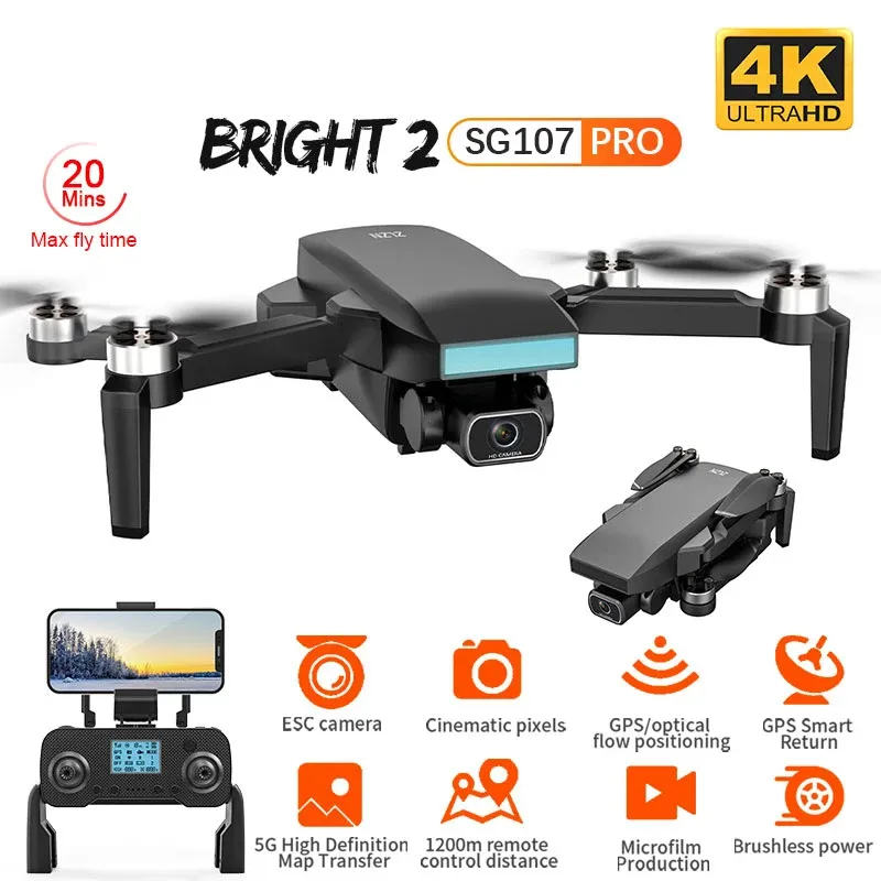 Drony Zll SG107 Mini dron z Wi -Fi Profesional 4K HD Dual Camera FPV Quadcopter przepływ optyczny STRON SG107 Pro RC Dron