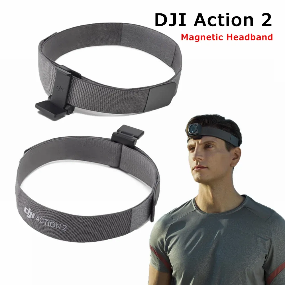 Cameras Original DJI Action 2 Magnetic Headband Adjustable Head Strap Holder Mount Sports Camera Accessories