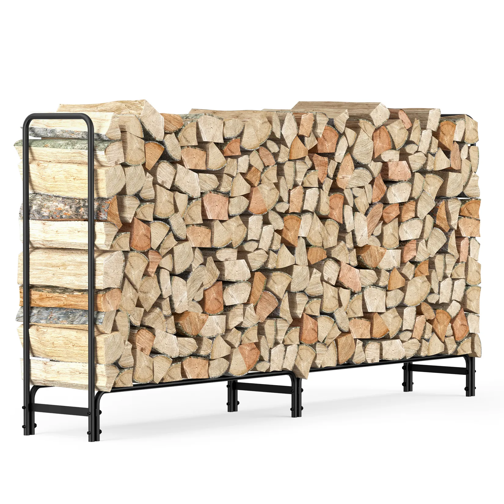 Heavy Duty Firewood Log Rack For Patio & Deck: Rust Resistant Metal ...