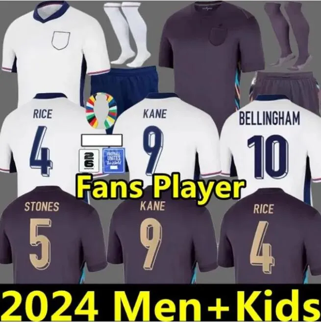 2024 Euro 24 25 Fotbollskjorta Bellingham Soccer Jerseys Saka Foden England Rashford Sterling Grealish National Team Kane Football Shirt Kit Kid Kit Kit Kit Kit