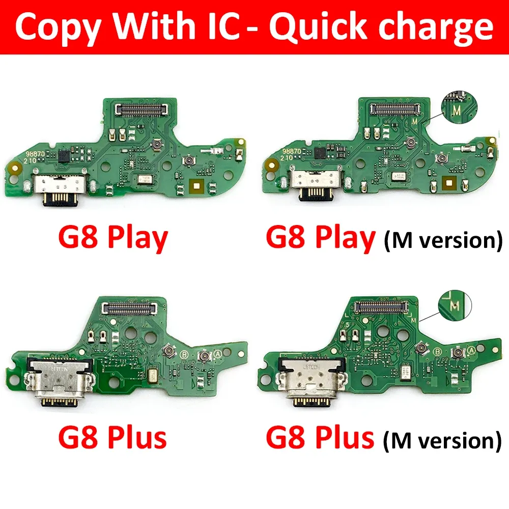 New For Motorola Moto G5 G4 G6 G7 G8 G9 Play Plus Power Lite USB Charging Port Mic Microphone Dock Connector Board Flex Cable