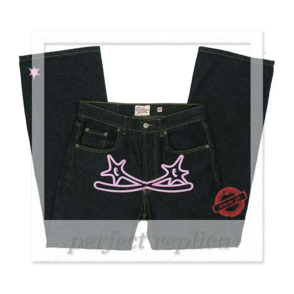 JNCO Jeans Jeans masculin JNCO Y2K HARAJUKU HIP HOP POKER GRAPHIQUE RETRO BLUE BATEAU PANT