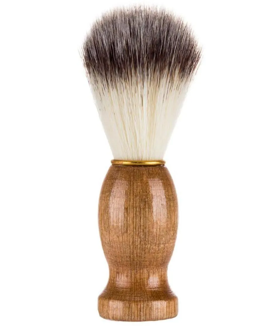 Shaving Brush Badger Hair Men Barber Salon Men Facial Beard Cleaning Appliance Shave Tool Razor Brush Wood Handle for Men3912906