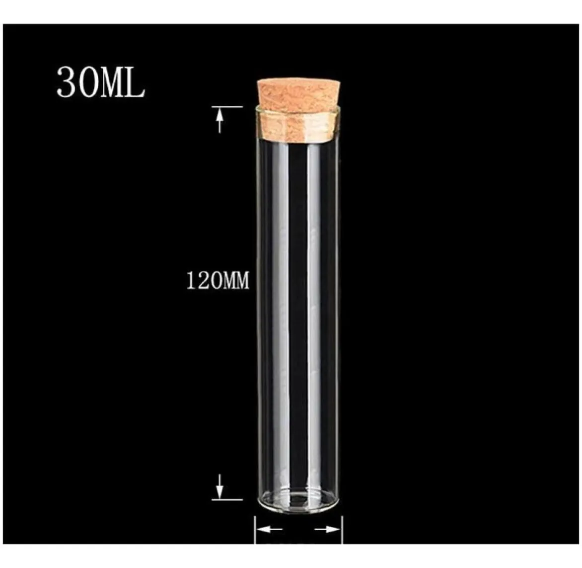 22x120mm 30ml Empty Glass Transparent Clear Bottles With Cork Stopper Vials Jars Storage Test jllTCD lajiaoyard5761302