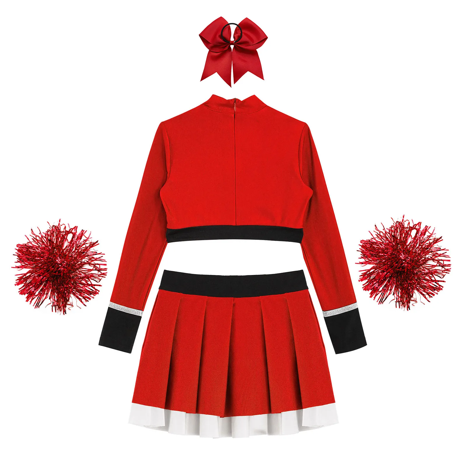 チア 衣装 高校 赤チア 女子 Lサイズ 高校チアリーダー 衣装