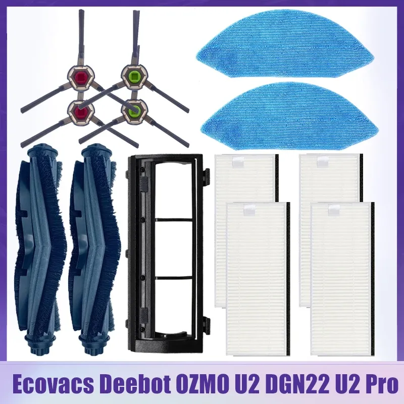 Для Ecovacs Deebot Ozmo U2 DGN22 Yeedi K650 Робот -вакуумные аксессуары основная боковая щетка Hepa Filter Mop ткани запасные части