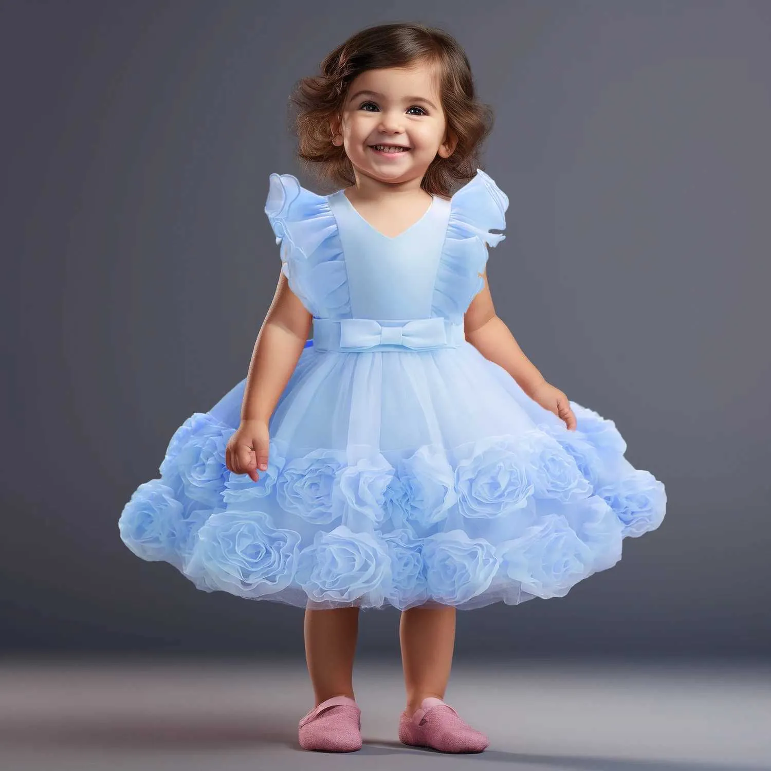 Girls Knee-Length Floral Ball Gown Dress with Short Sleeves for Winter Formal Events from Dhgate Girls Dresses - price 9.84 Girls Knee-Length Floral Ball Gown Dress with Short Sleeves for Winter Formal Events from Dhgate Girls Dresses - price 9.84