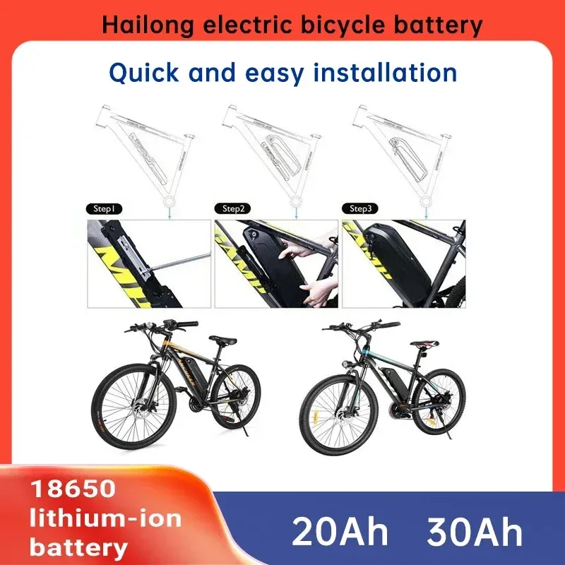 Оригинал 36 В 48 В 52 В 30 Ач на gailong E-Bike Atature 30A BMS для 350 Вт 500 Вт 750 Вт 1000 Вт двигатель BBS02 BBS03 BBSHD Electric Mountain Bike