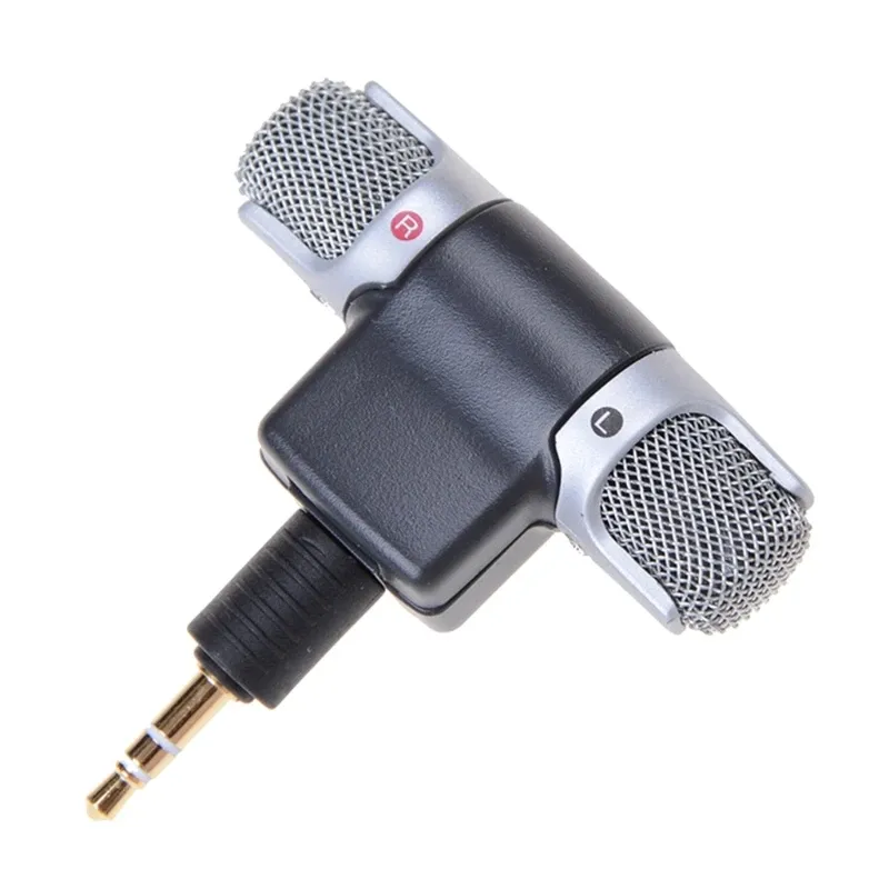 Microphone Chantant Mini 3.5 Mm Argenté - Karaoké Portable Avec Support - Pour Téléphone, Ordinateur