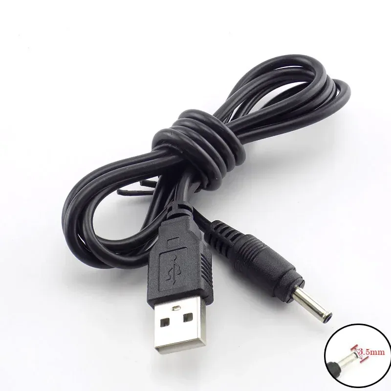 ANPWOO 3,5 mm MIRCO USB-laddningskabel DC Strömförsörjning Adapter Laddare Ficklampan för huvudlampfackel Ljus laddningsbar batterifattig laddningskabel för ficklampa för ficklampa