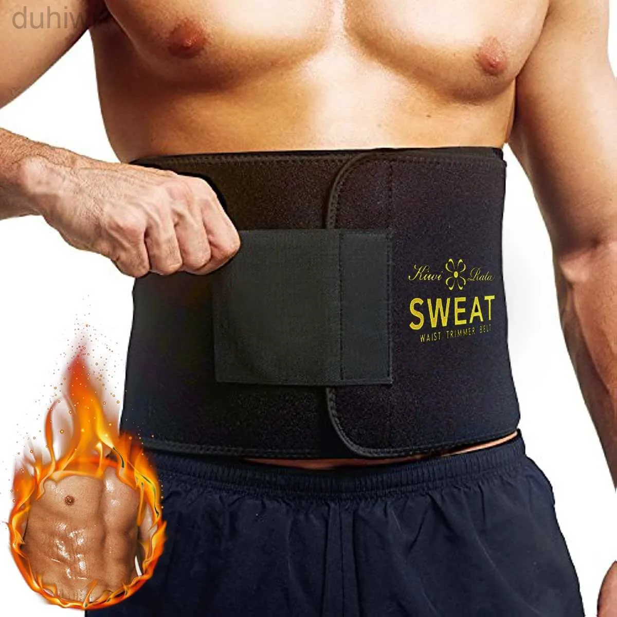 Slimming Belt Waist Trimmer Belt Slim Men Body Shaper Cinchers Tummy Control Neoprene Sweat Wrap for Stomach and Back Lumbar Support 240409