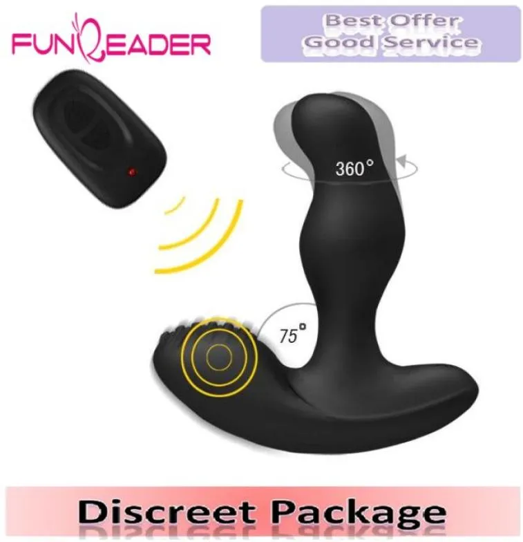 Masseur de la prostate électrique médicale vibrant la télécommande de massage de la prostate vibrateur de bougie de bout anal Masturn 4098585