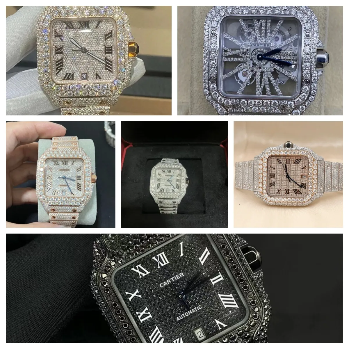 Dazzling Iced Out Watch Moissanite VVS/VS1 Diamond Simulants, Elegant  Hip Hop Shop Now!