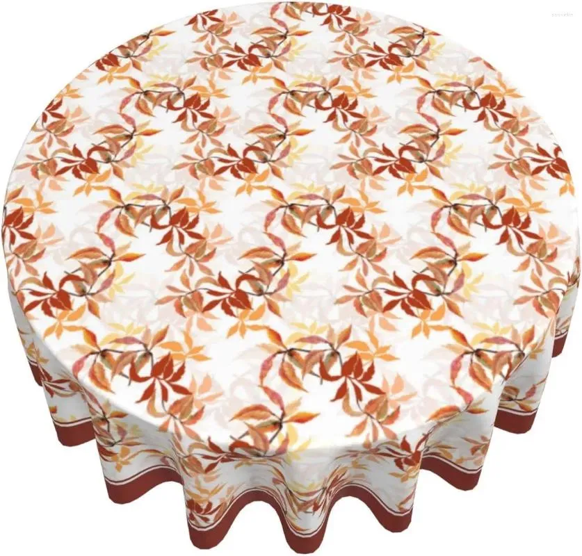 Nappeur d'automne de table en tissu feuille d'automne rond 60 pouces érable réutilisable réutilisable pour les fêtes à domicile Pique-nique