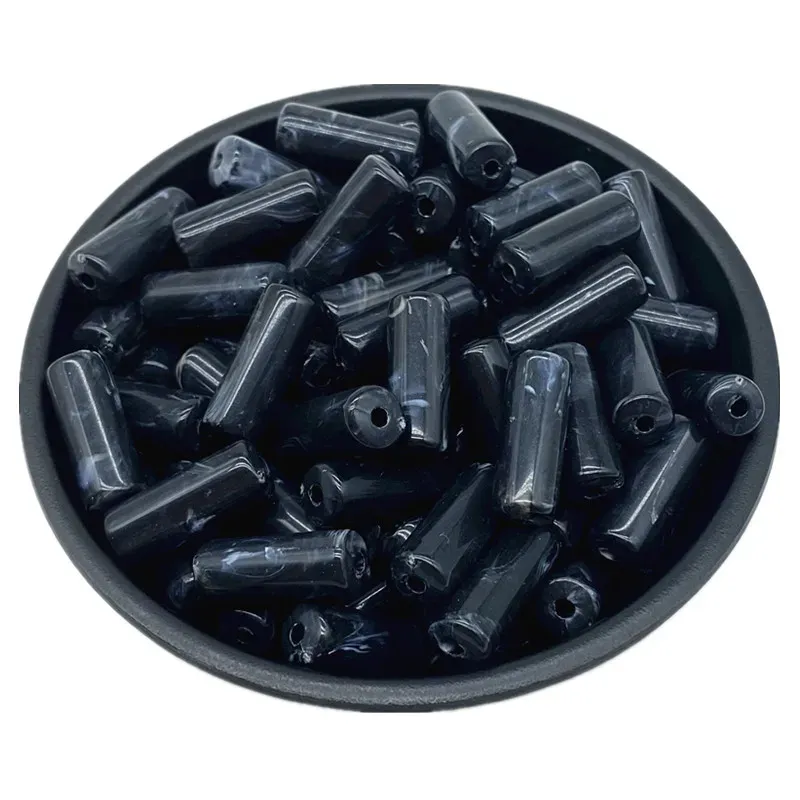 24 VINTAGE PETROL ACRYLIC 8x20mm. ROUND SMOOTH DISC SPACER BEADS