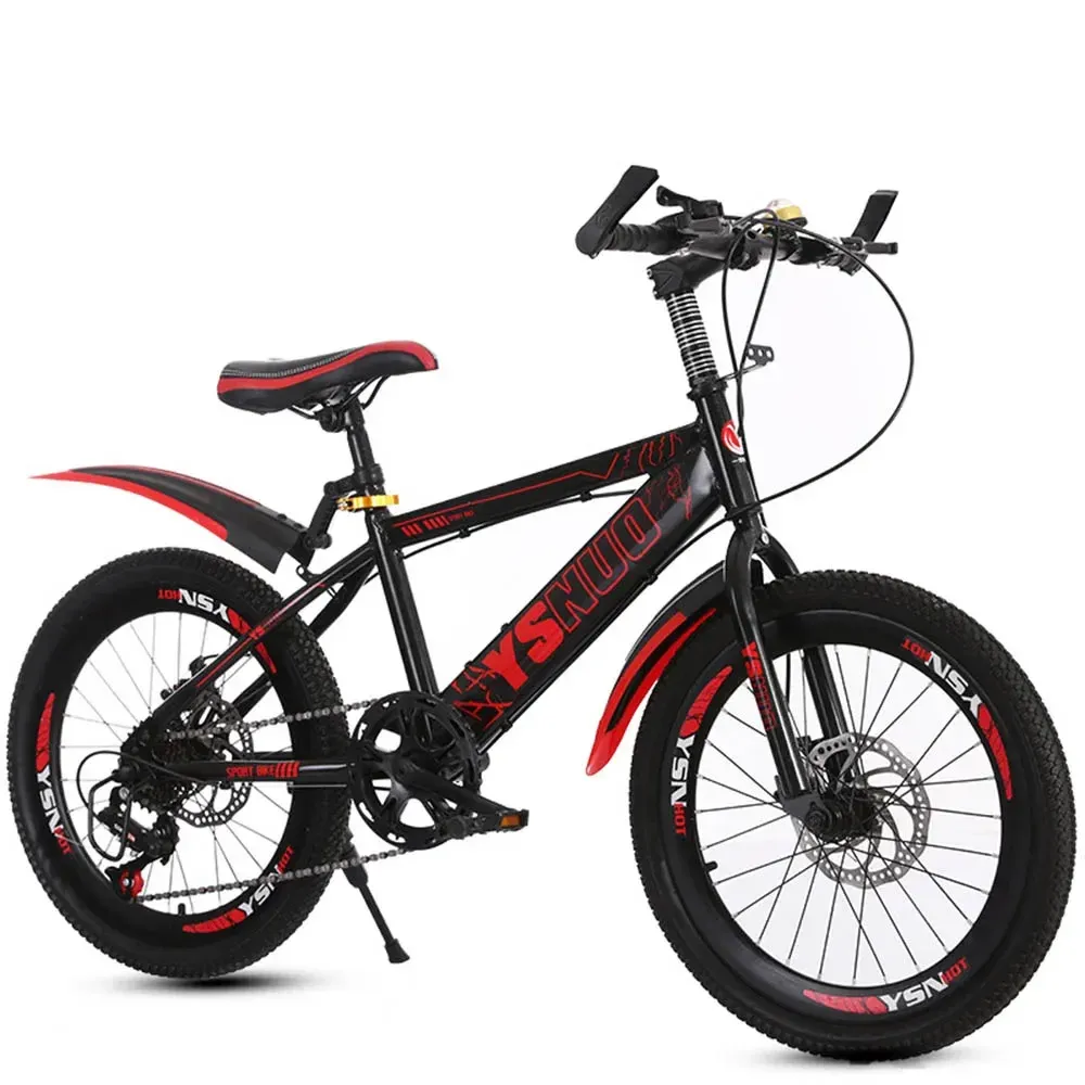 Vélo de montagne Kids Bike Double Disc Brake Speed Change de 6-13 ans garçons et filles Élèves de l'école primaire 18-22 pouces