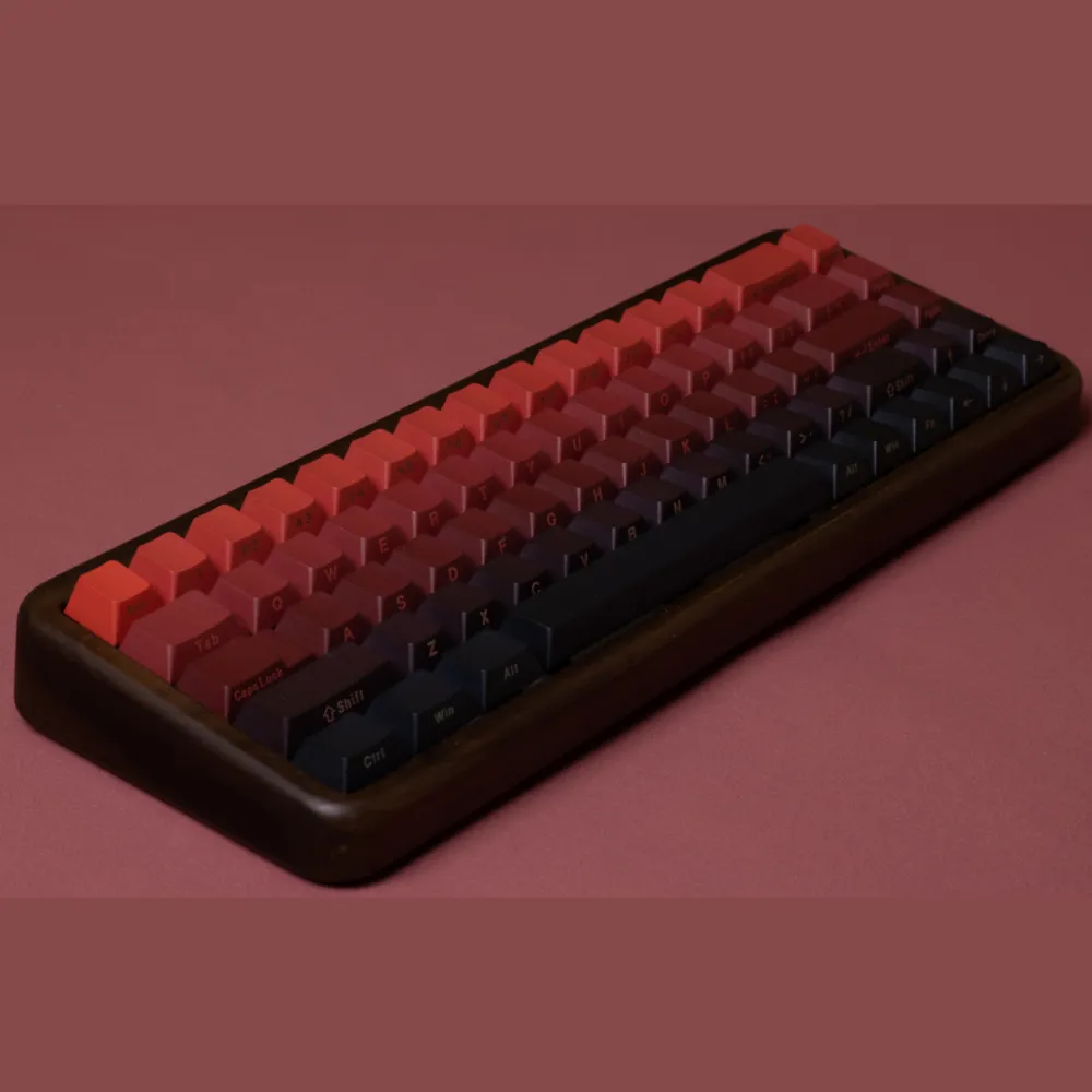 Red Gradient PBT Side Printed Keycap Set, 140 Keys... From Ddmyearth ...