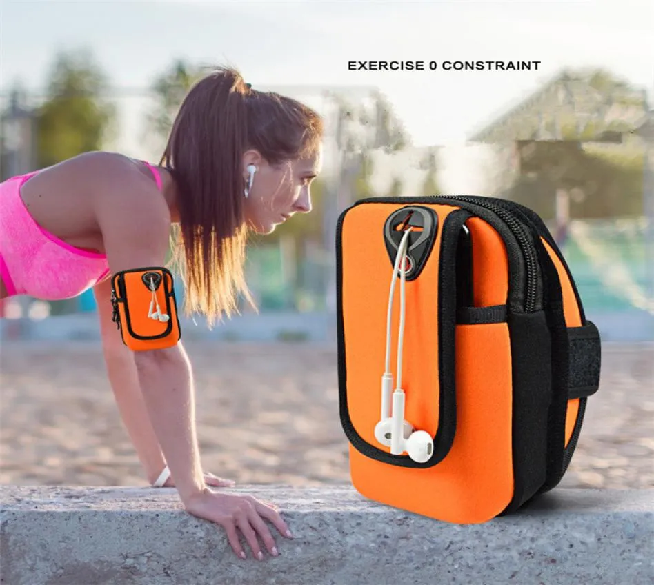 Universal Arm Pouch Jogging Bags Armband Waterdorchierende Sportbag Training Armbandbetten für Samsung Mobile Mobiltelefon15555519