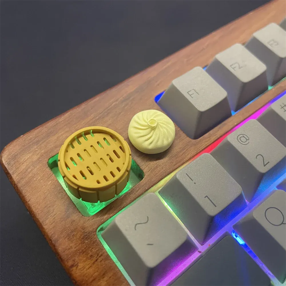 Combos Magnet Harts KeyCap Personlighet Små ångad bun -dumpling designkeycaps för körsbär MX -switch mekaniskt tangentbord