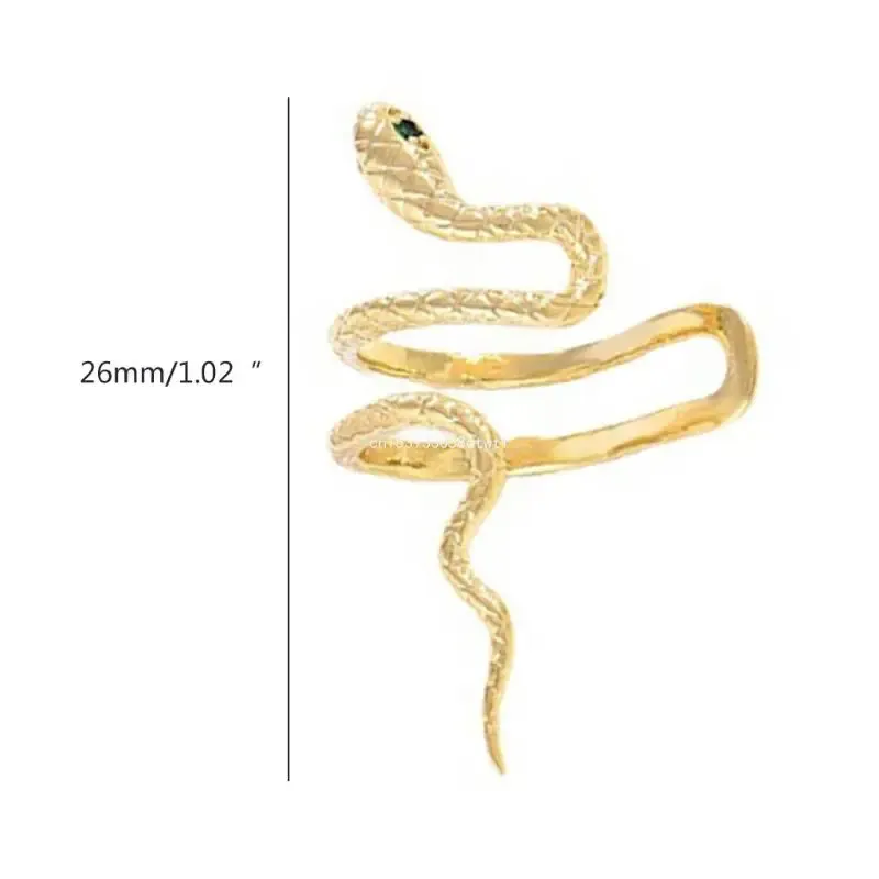 女性のための耳のカフのイヤリングの蛇のクリップヘビ型イヤリングジュエリードロップシップ