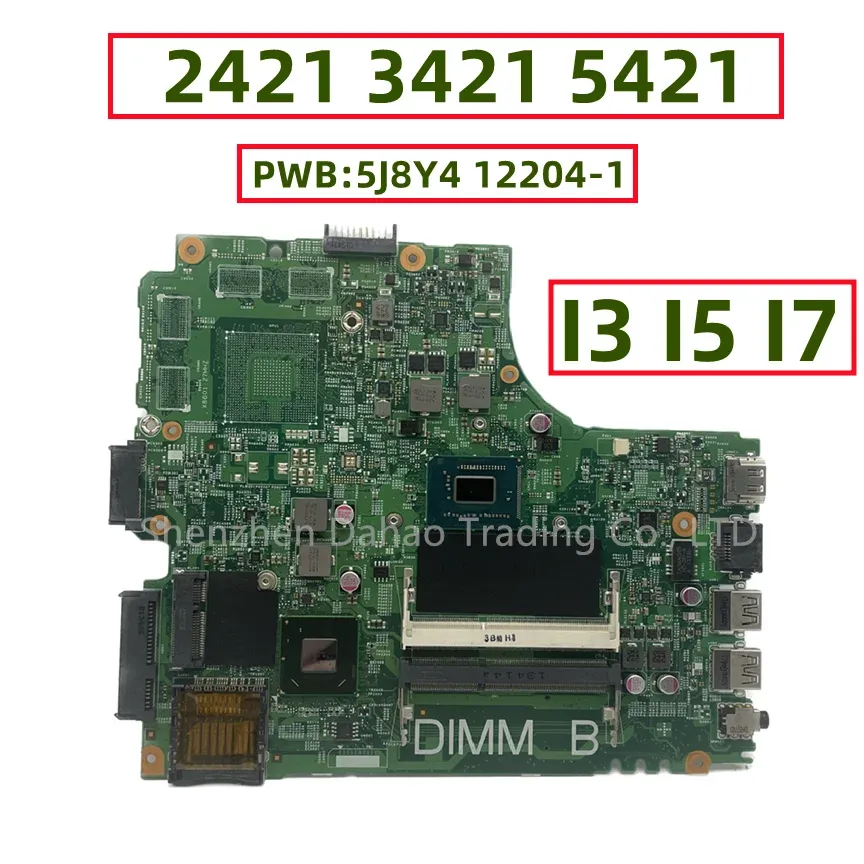 Płyta główna CN05HG8X 07TT7V 0PTNPF FOR DELL INSPIRON 14R 2421 3421 5421 Laptopa z rdzeniem I3 i5 i7 CPU DDR3 5J8Y4 122041