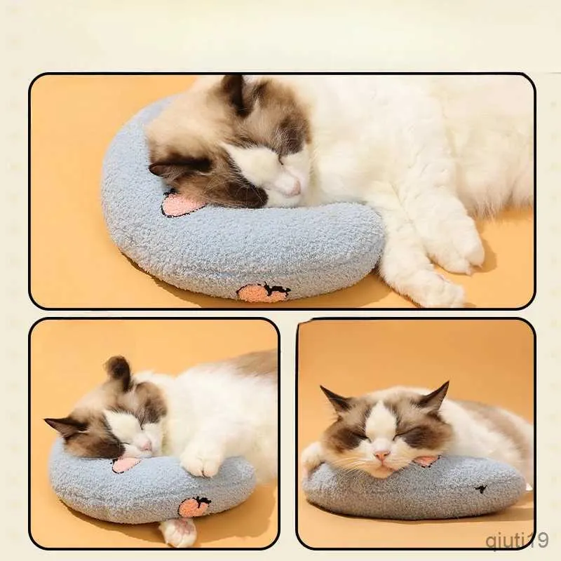 Łóżka dla kota meble dla kota mała prania pies dla psa spania Zapasy mini w kształcie litery U Ochrona kota i szyi psa