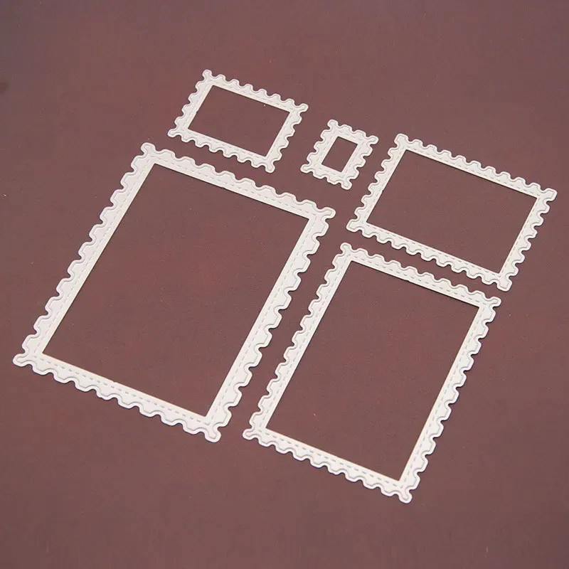 5pcs/lote ondulado de renda quadrada de corte metal matrizes estêncil para artesanato artesanal DIY
