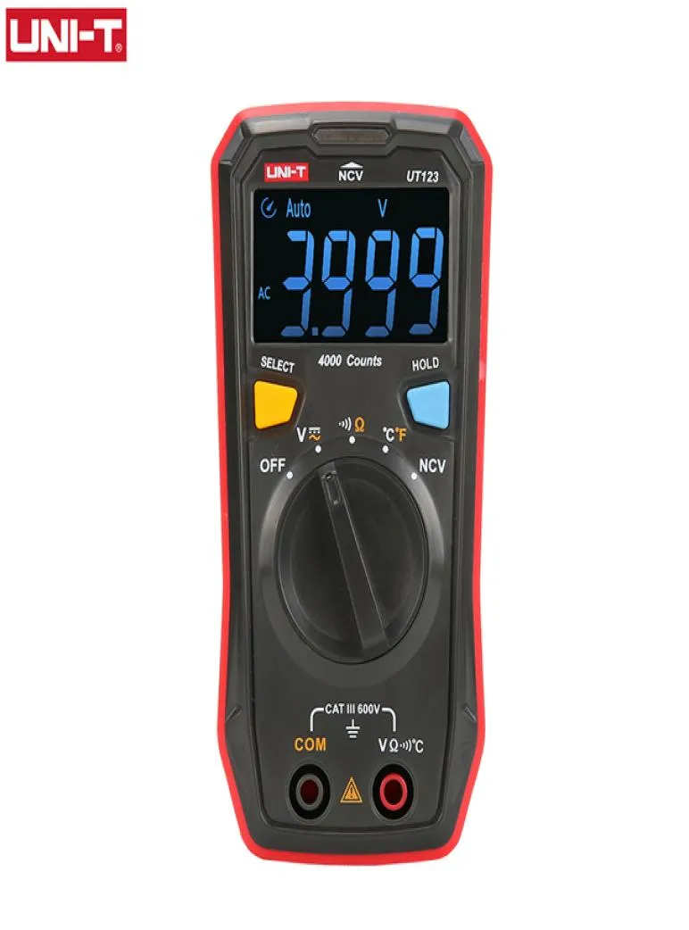 MINI DIGITAL MULTIMETER TEMPERTER TESTER UNIT AUTO Range UT123 Data AC DC Voltmeter Pocket Tension Ampère OHM METER2774314