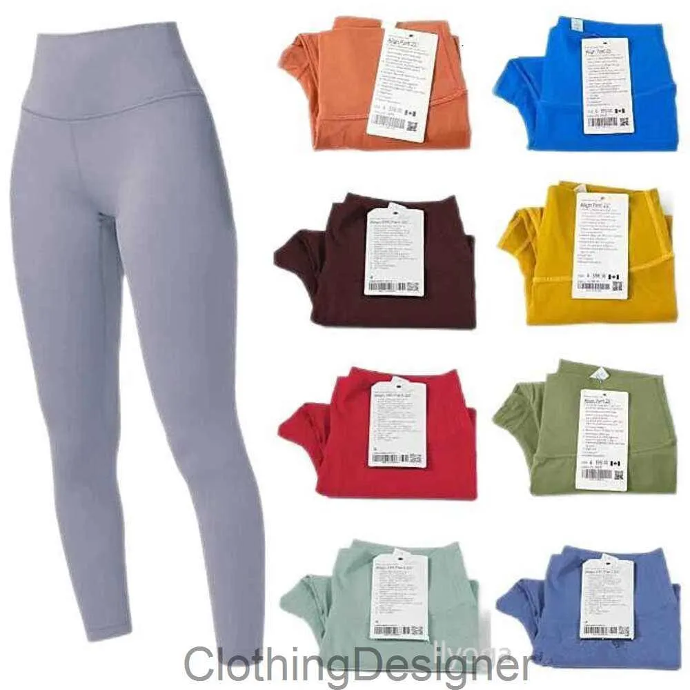 LL Yoga Lu Align Leggings Kvinnor Shorts Croped Pants Outfits Lady Sport Yoga Ladies Pants tränar fitness slitage flickor som kör leggings gym slim fit justera byxor