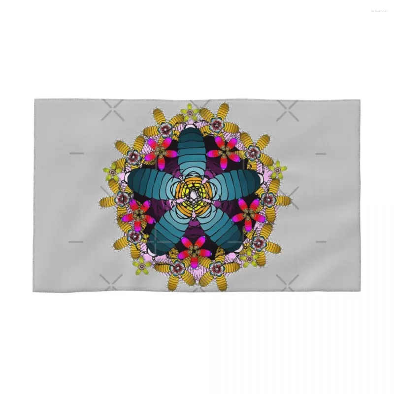 Towel Dairy Cow Isopod Mandala 40x70cm Face Wash Cloth Skin-friendly Suitable For Picnic Party