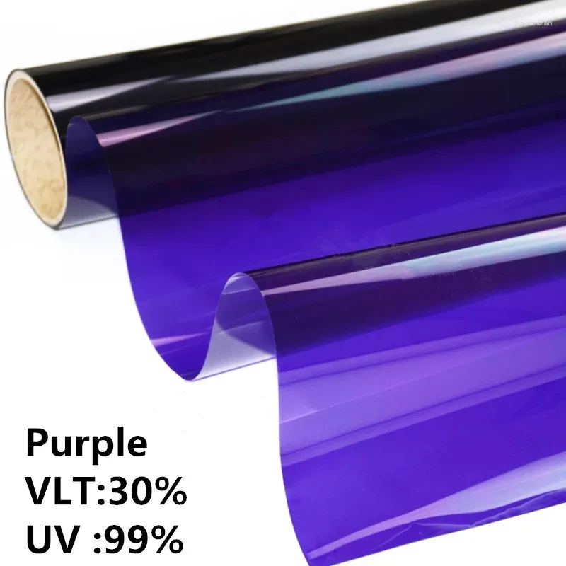 Adesivi per finestre Hohofilm 50cmx300cm Purple Decorative Film Building Building Solar Tint Glass 20'X118 '' House Office
