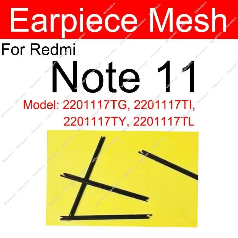 Антиколевая наушная сетка для Xiaomi Redmi Note 11 Note 11S Глобальный динамик наушника сетчатой гриль.