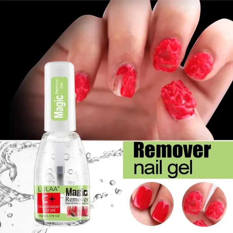 1 ~ 10pcs Removedor de gel de unha Removedor de esmalte dentro de 2-3 minutos Des retnishes Base Top Coat sem absorver o gel de unha desarmar a água