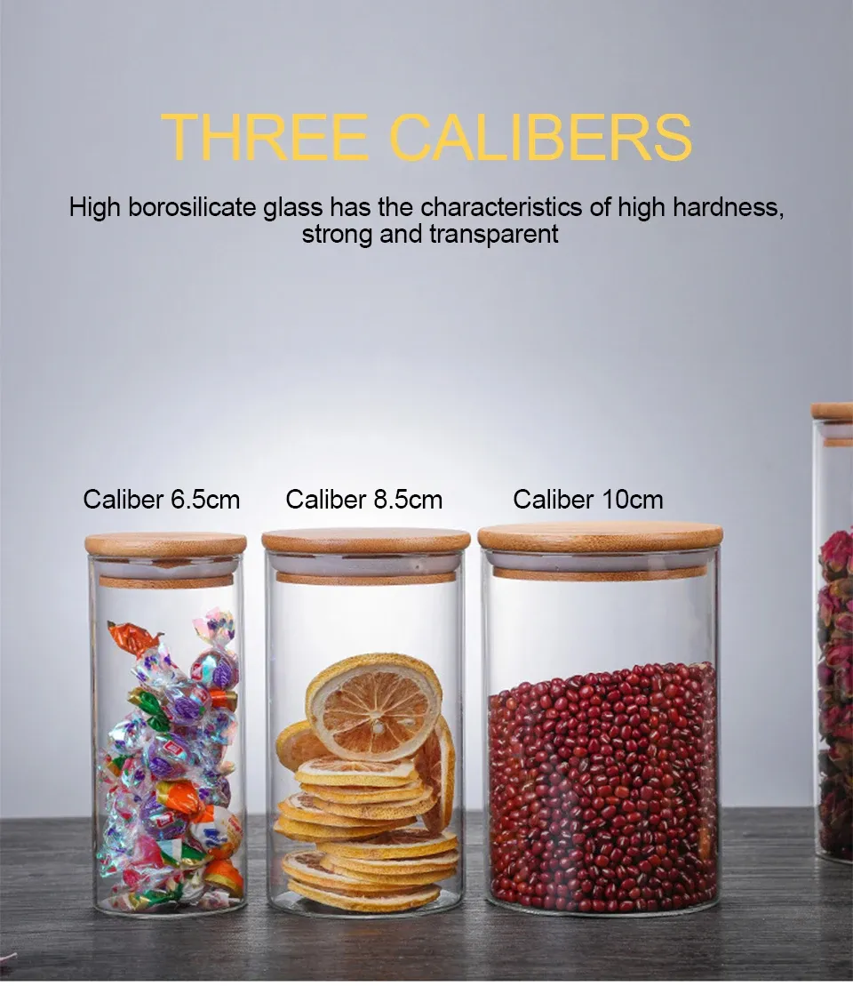 3-Piece Glass Storage Jars Set - Airtight Kitchen Canisters For Coffee, Pasta & Dry Foods